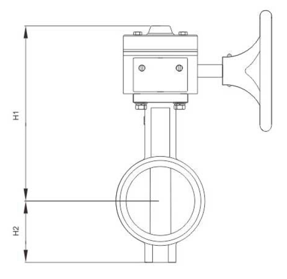 蝸(wō)輪信号溝(gōu)槽蝶閥(圖(tú)1) 蝸輪信号(hao)溝槽蝶閥(fa)(圖1)